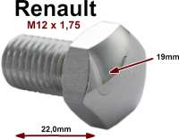 Renault - enjoliveur: vis d'enjoliveur de roue, Renault 4CV, Dauphine, Floride, Frégate, pas de vis