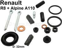 Renault - kit d'étanchéité d'étrier de frein avant ou arrière, Renault R8, Alpine 110, pour 1 