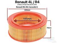 Renault - cartouche de filtre à air, Renault 4L 1,1l. (1128,S128,2370,201B,239B), R6, R8, Caravelle