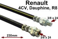 Renault - flexible de frein arrière, Renault Dauphine, 4CV, R8, R10, TS, longueur 230mm, mâle/feme