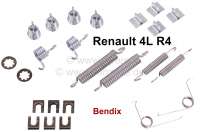 Renault - kit de fixations de machoires de frein avant, Renault 4L, pour garnitures 228,6x42, freins