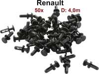 Alle - bouchons plastique 4mm pour intérieur, Renault, 50 pces