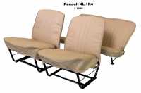renault habillages sieges jeux complets jeu housses siege 4l 1980 en skai beige kit complet P88866 - Photo 1