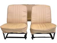 Renault - jeu de housses de siège, Renault 4L jusque 1980, en skai beige, kit complet avant + arri�