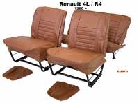 renault habillages sieges jeux complets jeu housses siege 4l a partir 1980 en skai brun kit P88868 - Photo 1