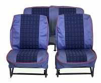 Renault - jeu de housses de siège, Renault 4L modèle Clan à partir de 1986, en tissus et skai ble