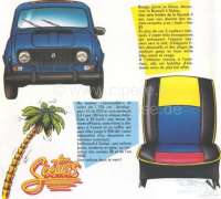 Renault - jeu de housses de siège, Renault 4L série spéciale Sixties, garnitures comme d'origine 