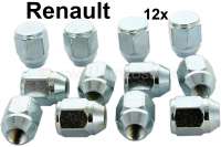 Renault - jante design Alpine, Renault R5, jeu de 12 écrous de roues pour jantes design Alpine, éc