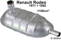 renault lignes dechappement silencieux rodeo 11l 1971 a 1992 diametre P82128 - Photo 1