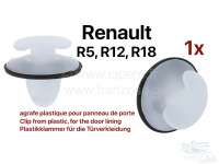 Renault - agrafe plastique pour panneau de porte, Renault R5, R12, R18
