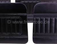 Peugeot - panneaux de portes, Renault 4L, garnitures en skai noir, coutures verticales