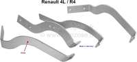 supports de pare-choc (jeu 4 pces) arrière, Renault 4L, Inox. Made in Germany.
