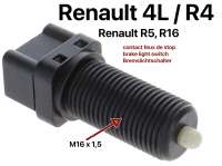Citroen-2CV - contact feux de stop Renault 4L, R5, R16 pas de vis M16x1,5, 2 fils