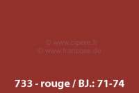 Alle - peinture en bombe 400ml, Renault 4L code couleur 733 rouge, préparé à la demande