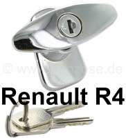 Poignée de porte grise en plastique pour Renault R4 4L. Côté droit. 