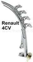 Renault - poignée de malle avant, Renault 4CV, accessoire enjoliveur à 4 têtes de chevaux