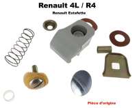 bouton de vitre coulissante, Renault 4L + Estafette, verrou complet avec tous