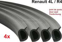 Renault - joint de porte, Renault 4L (S128, 112C, 1123, 1128), jeu de 4 pour les deux portières ava