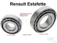 roulement de roue avant, Renault 4L, R5, R6, dimensions du premier:  30x62x16. et du second: 30x62x16mm.