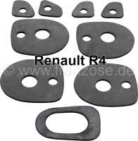 Renault - semelles sous poignées de porte et de hayon, Renault 4L, jeu pour les 5 poignées en plas