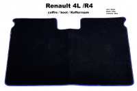 4L, tapis de coffre Renault 4L. Velours noir, bordé de rouge. Assorti à notre