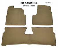renault tapis aetapis sol r5 011973 a 1984 kit moquette beige tres haute P88879 - Photo 1