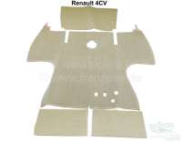 renault tapis jeu 4cv moquette beige creme 3 pieces couvre P88246 - Photo 1