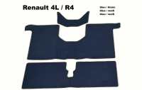 renault tapis sol 4l kit moquette bleu marine tres haute qualite excellence grammage P88896 - Photo 1