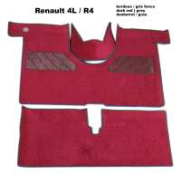 renault tapis sol 4l kit moquette bordeux tres P88124 20260611162403 - Photo 1