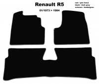 renault tapis sol r5 011973 a 1984 kit moquette noir tres haute qualite P88878 - Photo 1