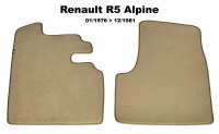 renault tapis sol r5 alpine 011976 a 121981 kit moquette beige tres haute P88884 - Photo 1