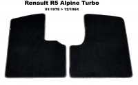 renault tapis sol r5 alpine turbo 011978 a 121984 kit moquette noir tres P88889 - Photo 1