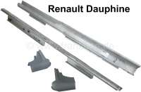 Renault - tôles de réparation de carrosserie, Renault Dauphine, bas de caisse, jeu de 4 tôles pou