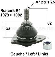 renault train roue rotule suspension inferieure gauche 4l P83021 - Photo 1