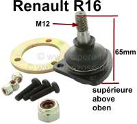 Alle - rotule de suspension sup., Renault R16 après 09.1968 (1151,1152,1153,1154,1156,1157), hau