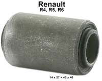 Renault - silentbloc (bague élastique) essieu avant, Renault 4L, R5, R6, dimensions int. 14x 27 x45