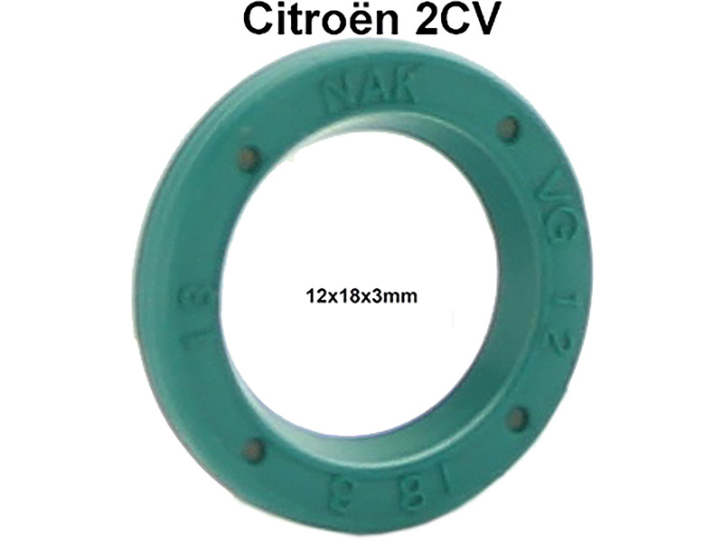 Schwungscheibe, Simmerring für die Getriebehauptwelle (Primärwelle) in der Schwungscheibe. Passend für Citroen für 2CV6. Größe: 12x18x3mm. Or