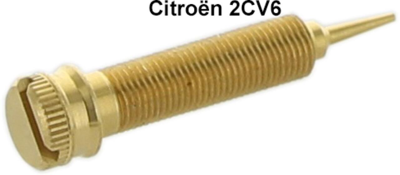 CO Regulierschraube für Solex Ovalvergaser, 5x0,5mm. Passend für alle Citroen 2CV6 mit ovalem Vergaser.