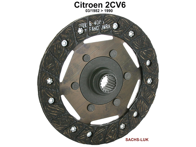 Kupplung Mitnehmerscheibe, ab Baujahr 03/1982. Passend für Citroen 2CV6. Durchmesser: 160mm. Anzahl Zähne: 18. Nabenprofil: 17,8x20,3-18N