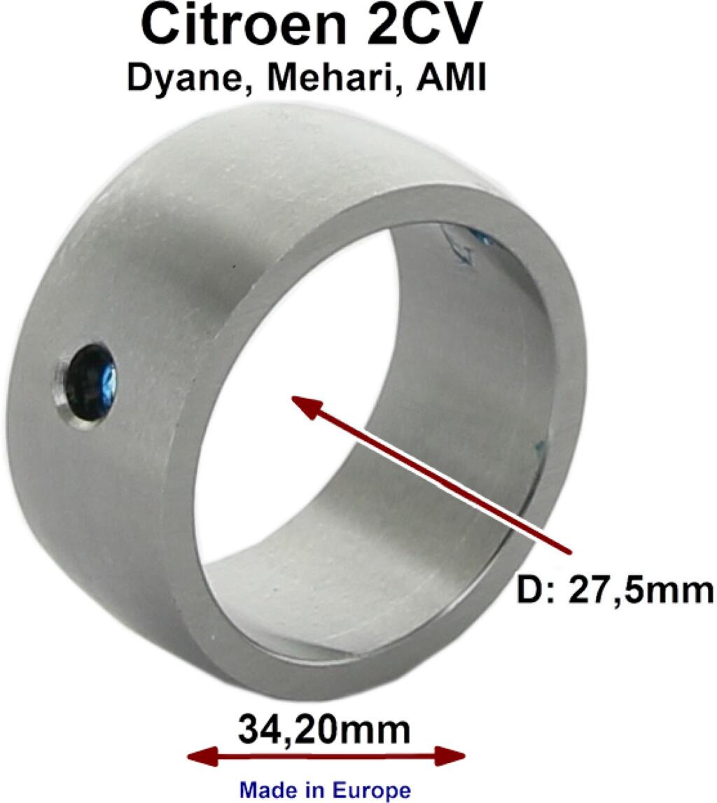 Zahnstange Führungsring im Achsrohr (Lenkgetriebe). Passend für Citroen 2CV. Nachbau. Erstes Übermaß. Außendurchmesser: ca. 34,2mm