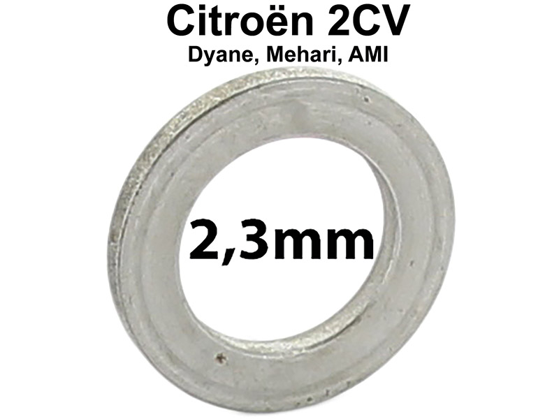 Achsschenkelbolzen Ausgleichscheibe (Distanzscheibe). Dicke: 2,3mm. Passend für Citroen 2CV. Per Stück! Or. Nr.: A4137