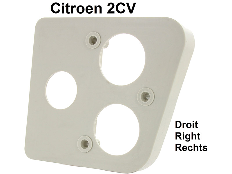 Rückleuchte Distanzsockel, hinten rechts. Passend für Citroen 2CV. Farbe grau. Or. Nr. AZ544185