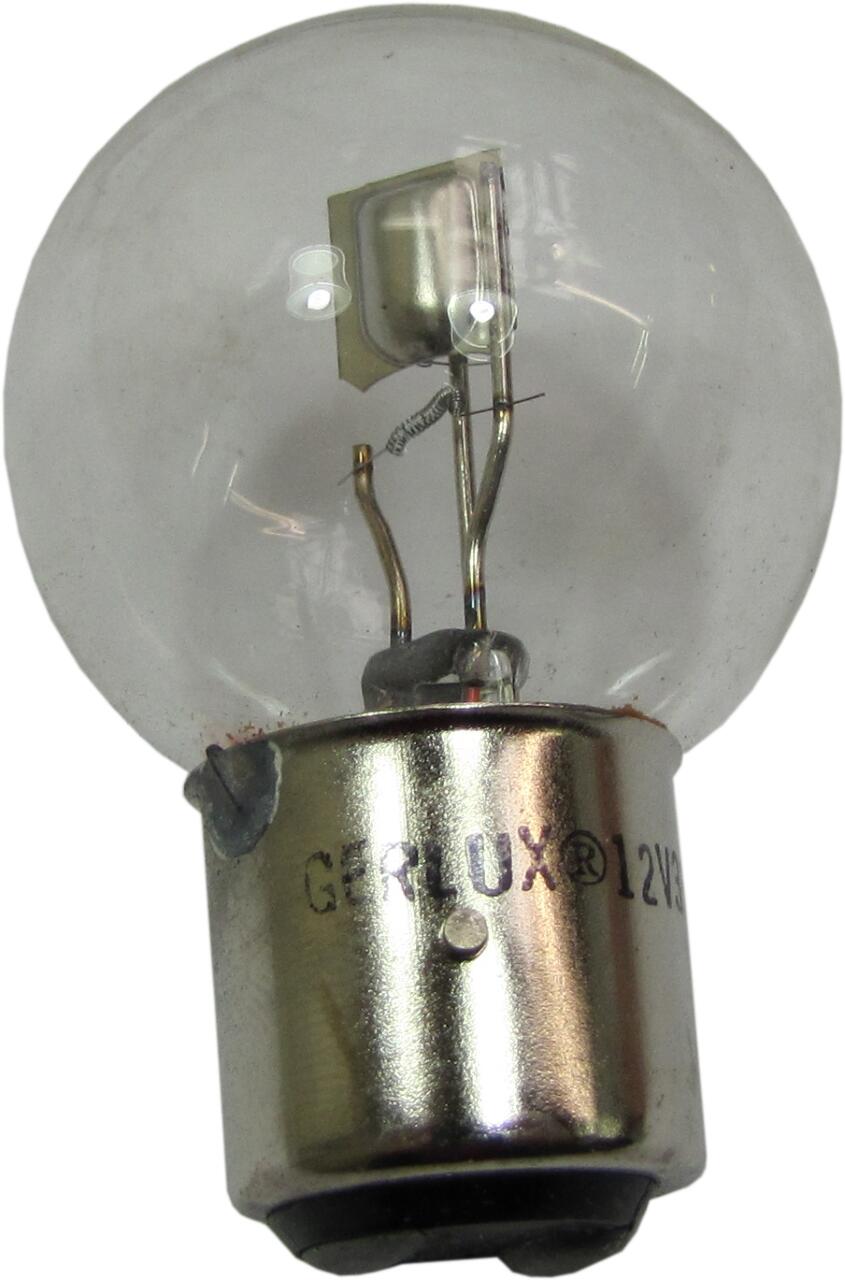 Glühlampe 12 Volt, 40/45 Watt, klar, Sockel mit 3 Stiften, Ba21d,