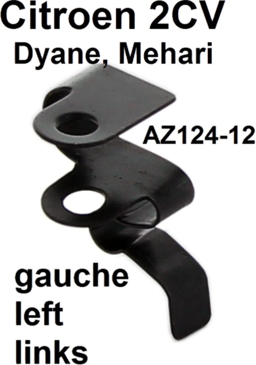 Klammer Heizungszug links, Befestigung auf der Heizbirne. (schmale Klammer). Achtung: Die Klammer hat 4,5mm Löcher-Bohrung (alte Version). Nachbau