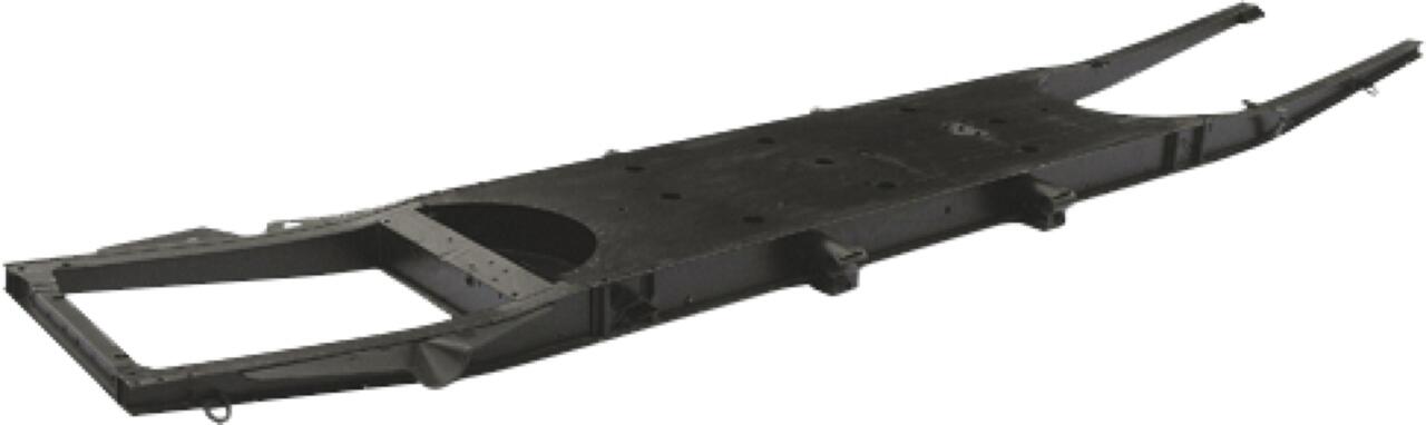 Chassis Nachbau vom original, für Citroen 2CV4+6. Dieses Chassis entspricht sowohl der Optik, und den Befestigungspunkten dem originalen Chassis