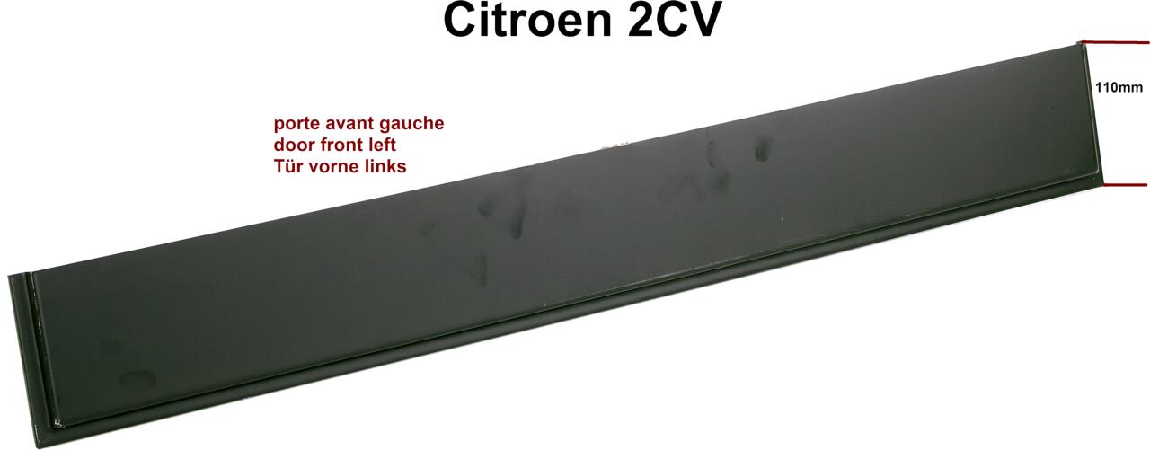 2CV, Türreparaturblech außen, Tür vorne links, für Citroen 2CV.