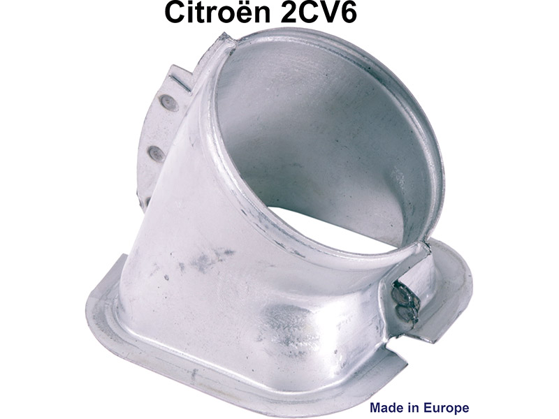 2CV, Heizungsschlauch Anschluss Stutzen (klein) rechts (verschweißt an der Stirnwand). Passend für Citroen 2CV6. Made in Europe.