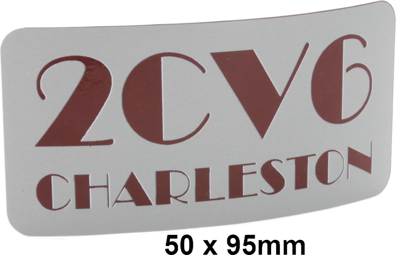Emblem "2CV Charleston" als Aufkleber. Farbe: