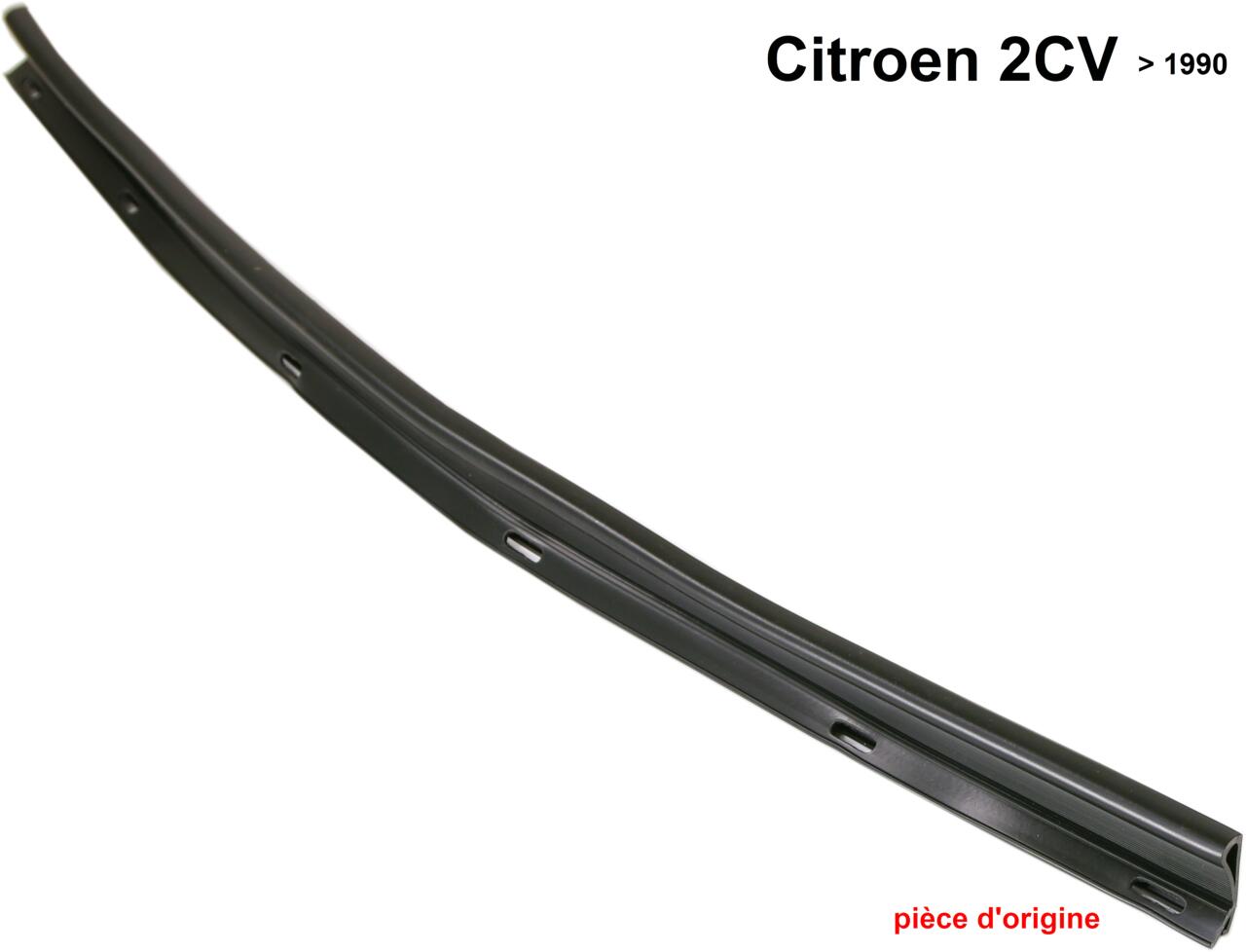 2CV, Windfang an der B-Säule zur Hintertür. Farbe schwarz. Links + rechts passend. Für Citroen 2CV bis Baujahr 1990