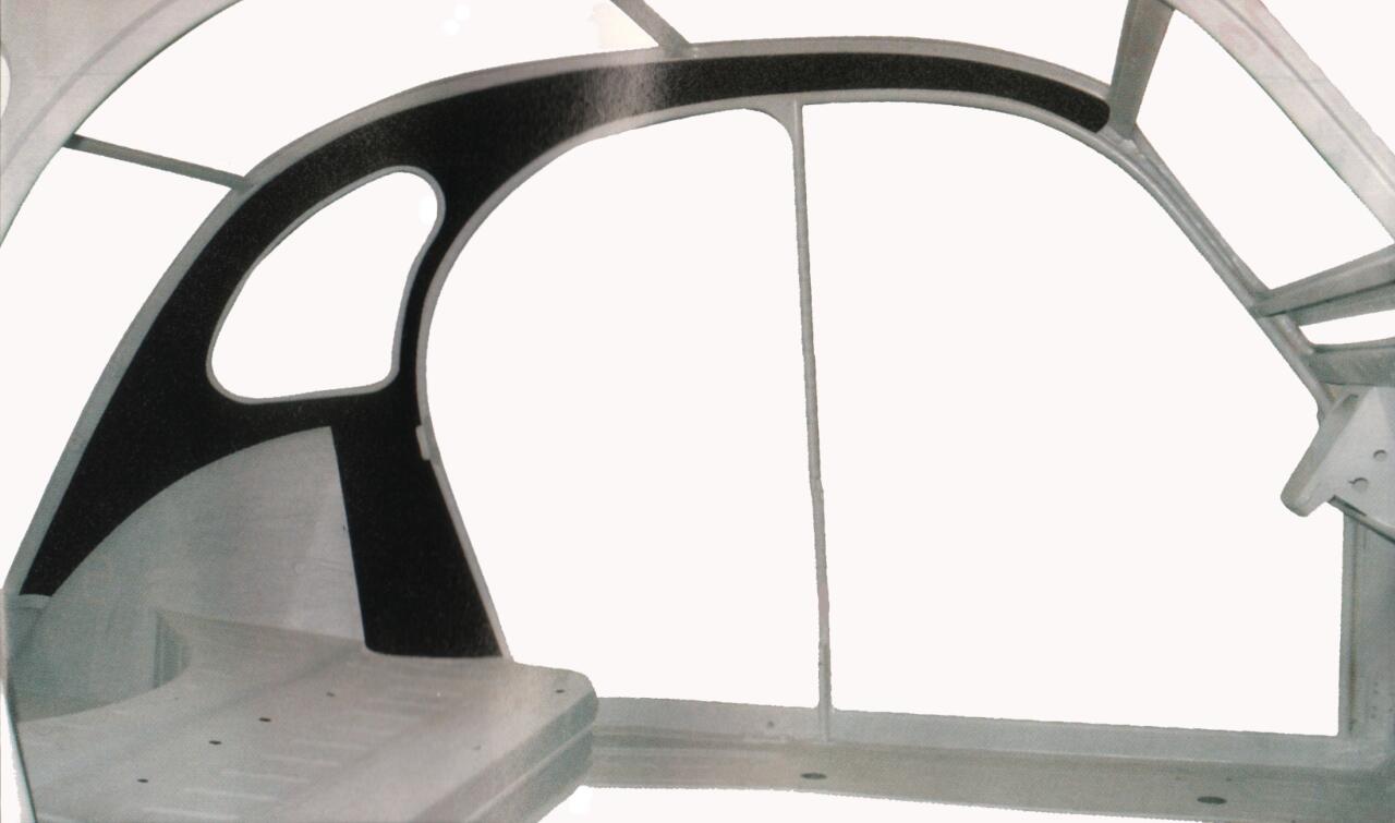 Holmverkleidungen Innenraum (1 Set = für links + rechts), für Citroen 2CV bis Baujahr 1990. Neue Version mit Fenster in der C-Säule. Stoff schwarz.